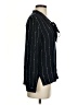 Rails 100% Rayon Stars Blue Black Long Sleeve Blouse Size XS - photo 4