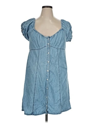 Madewell Denim Margie Mini Dress in Bevy Wash (view 1)