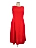 Halston Solid Red Cocktail Dress Size 18 - photo 1