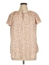 SimpleFun 100% Polyester Tan Short Sleeve Blouse Size XL - photo 1