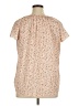 SimpleFun 100% Polyester Tan Short Sleeve Blouse Size XL - photo 2