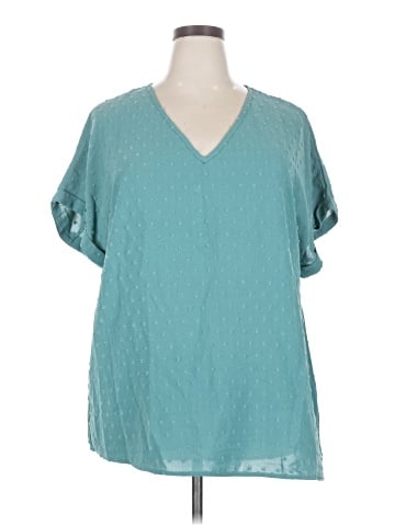 BLOOMCHIC Short Sleeve Blouse (view 1)