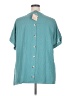 BLOOMCHIC 100% Polyester Teal Short Sleeve Blouse Size 18 - 20 - photo 2