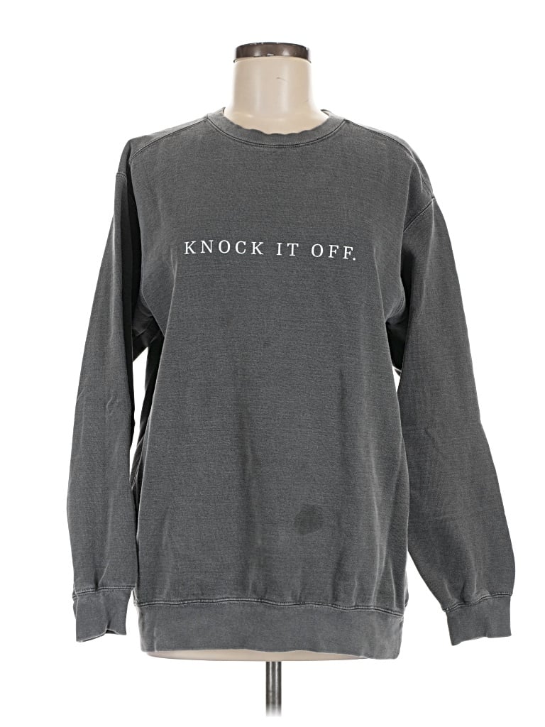 Pre-owned Comfort Colors Sweatshirt In Gray