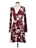 Justify Floral Burgundy Casual Dress Size S - photo 1