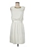 Ann Taylor LOFT 100% Polyester Solid Ivory Casual Dress Size 6 - photo 1