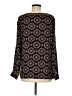Ann Taylor LOFT 100% Polyester Brown Long Sleeve Blouse Size M - photo 2