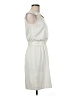 Ann Taylor LOFT 100% Polyester Solid Ivory Casual Dress Size 6 - photo 4