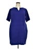 AGB Solid Blue Casual Dress Size 22W - photo 1