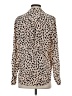 Rails Animal Print Tan Long Sleeve Blouse Size S - photo 2