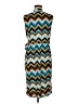 Ellen Parker Chevron-herringbone Teal Casual Dress Size M - photo 2