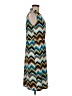 Ellen Parker Chevron-herringbone Teal Casual Dress Size M - photo 4