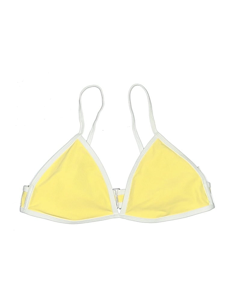 Pre-owned Wilo Swimsuit Top Yellow Swimwear