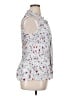 DKNY 100% Polyester Floral White Sleeveless Blouse Size XL - photo 4