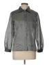 Austin Reed Metallic Gray Long Sleeve Button-Down Shirt Size 10 Petite - photo 1