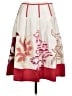 P.A.R.O.S.H. 100% Silk Graphic Red Silk Skirt Size L - photo 1