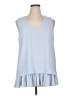 Banana Republic 100% Polyester Blue Sleeveless Blouse Size XL - photo 1