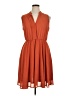 Zenobia 100% Polyester Solid Orange Casual Dress Size XL - photo 1