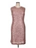 St. John Metallic Burgundy Cocktail Dress Size 14 - photo 1