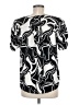 Maison d' Amelie 100% Polyester Silver Black Short Sleeve Blouse Size M - photo 2
