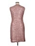 St. John Metallic Burgundy Cocktail Dress Size 14 - photo 2