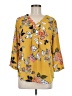 Van Heusen 100% Polyester Yellow 3/4 Sleeve Blouse Size M - photo 1