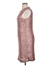 St. John Metallic Burgundy Cocktail Dress Size 14 - photo 5