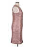 St. John Metallic Burgundy Cocktail Dress Size 14 - photo 4