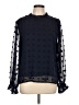 Liza Byrd 100% Polyester Polka Dots Black Long Sleeve Blouse Size L - photo 1