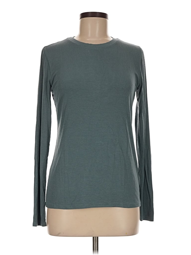 Pre-owned Magaschoni Long Sleeve T-shirt In Teal