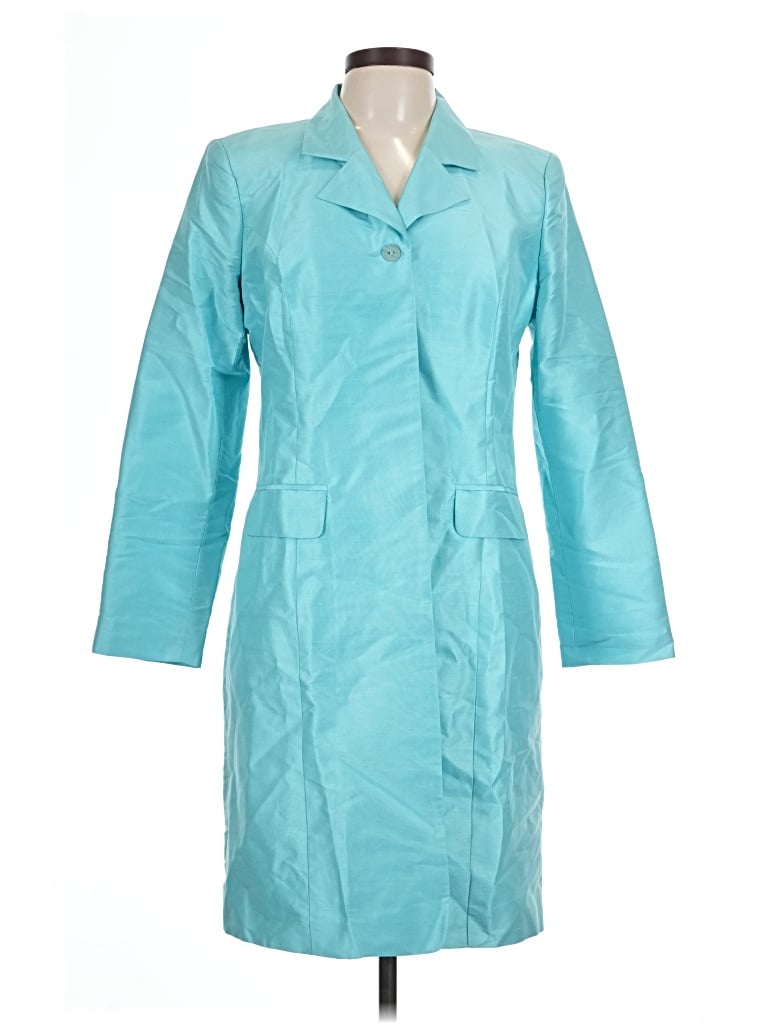 Pre-owned Bloomingdale's Blazer Jacket In Teal