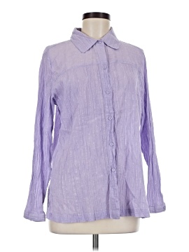 Susan Graver Long Sleeve Button Down Shirt