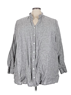 Ulla Popken Long Sleeve Button Down Shirt