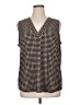Anne Klein Houndstooth Black Sleeveless Blouse Size XL - photo 1