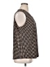 Anne Klein Houndstooth Black Sleeveless Blouse Size XL - photo 4