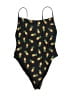 Forever 21 Print Black One Piece Swimsuit Size L (estimated) - photo 1
