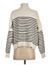 MNG Stripes Ivory Turtleneck Sweater Size S - photo 2