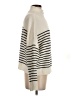MNG Stripes Ivory Turtleneck Sweater Size S - photo 4