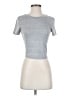 Shein Silver Short Sleeve Turtleneck Size S - photo 1