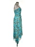 A.L.C. 100% Silk Paisley Blue Cocktail Dress Size 8 - photo 4
