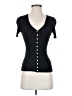 Moth Black Short Sleeve Top Size S - photo 1