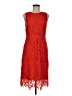 Ann Taylor 100% Polyester Red Cocktail Dress Size 6 - photo 1