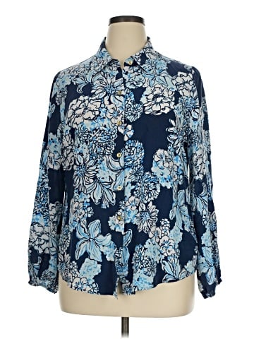 Lilly Pulitzer Long Sleeve Silk Top (view 1)