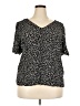 Talbots 100% Viscose Black Short Sleeve Blouse Size 18 Petite - photo 1