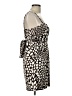 City Triangles Animal Print Ivory Cocktail Dress Size L - photo 4