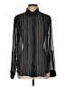 Ann Taylor 100% Polyester Stripes Black Long Sleeve Blouse Size L - photo 1
