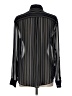 Ann Taylor 100% Polyester Stripes Black Long Sleeve Blouse Size L - photo 2