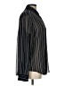 Ann Taylor 100% Polyester Stripes Black Long Sleeve Blouse Size L - photo 4