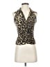 Cache 100% Polyester Gold Sleeveless Blouse Size S - photo 1