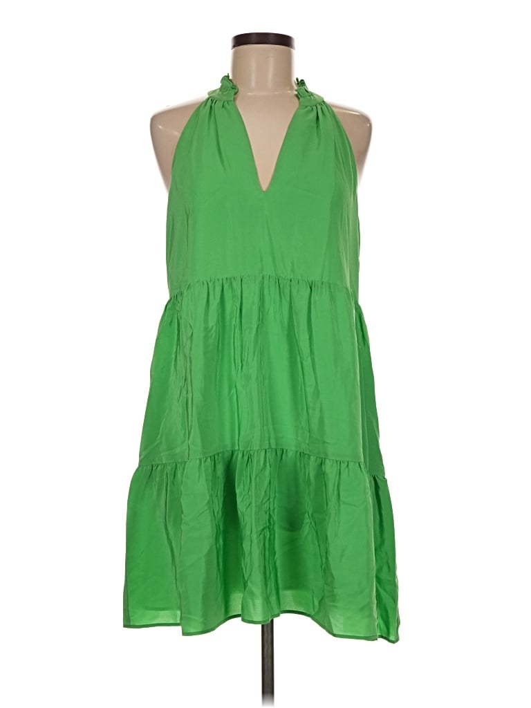 Pre-owned Lavender Brown Sleeveless Top Green Halter Neckline Tops